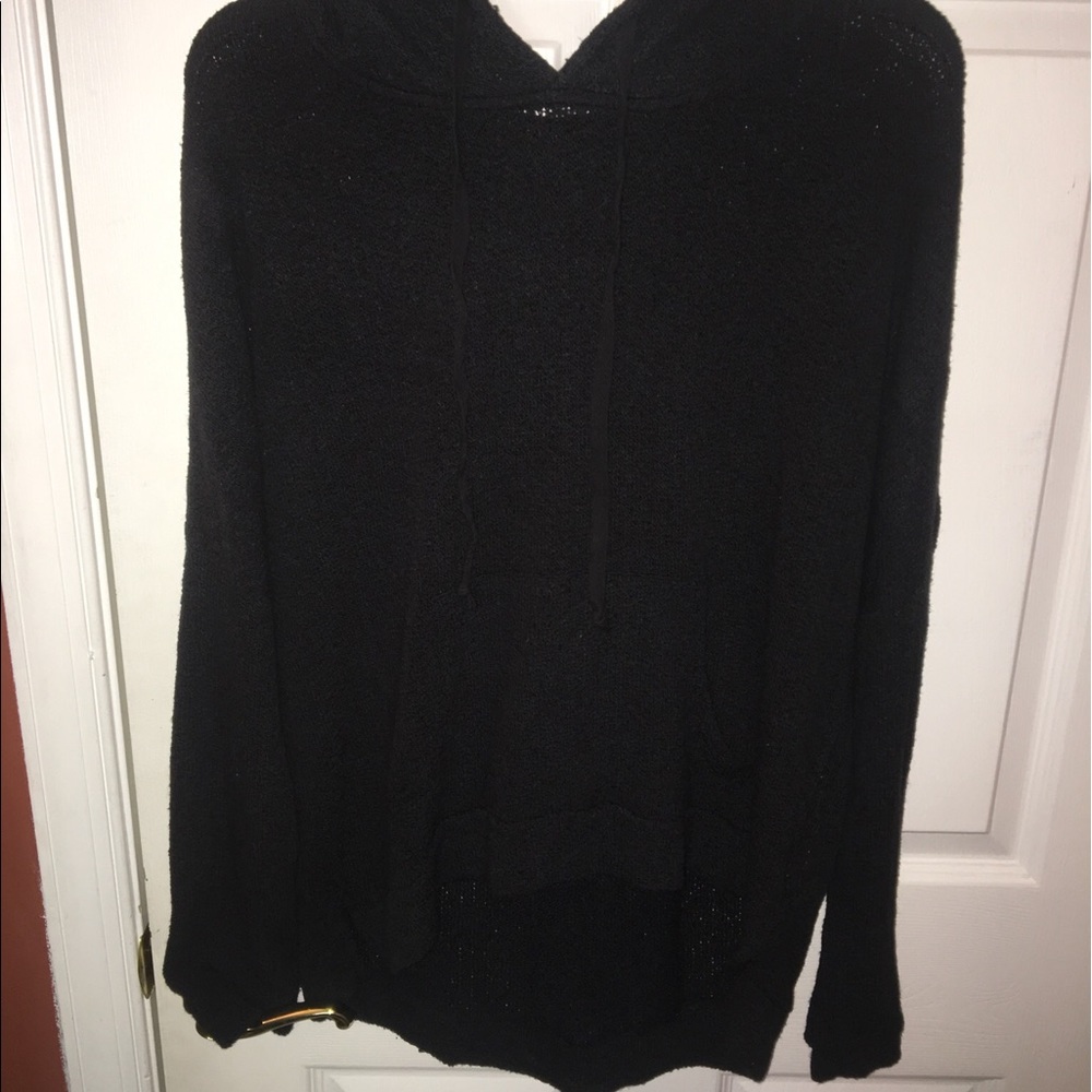 Knit hoodie sweater