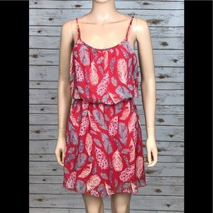 🎉HP 6/22🎉 Red Summer Dress with Feathers