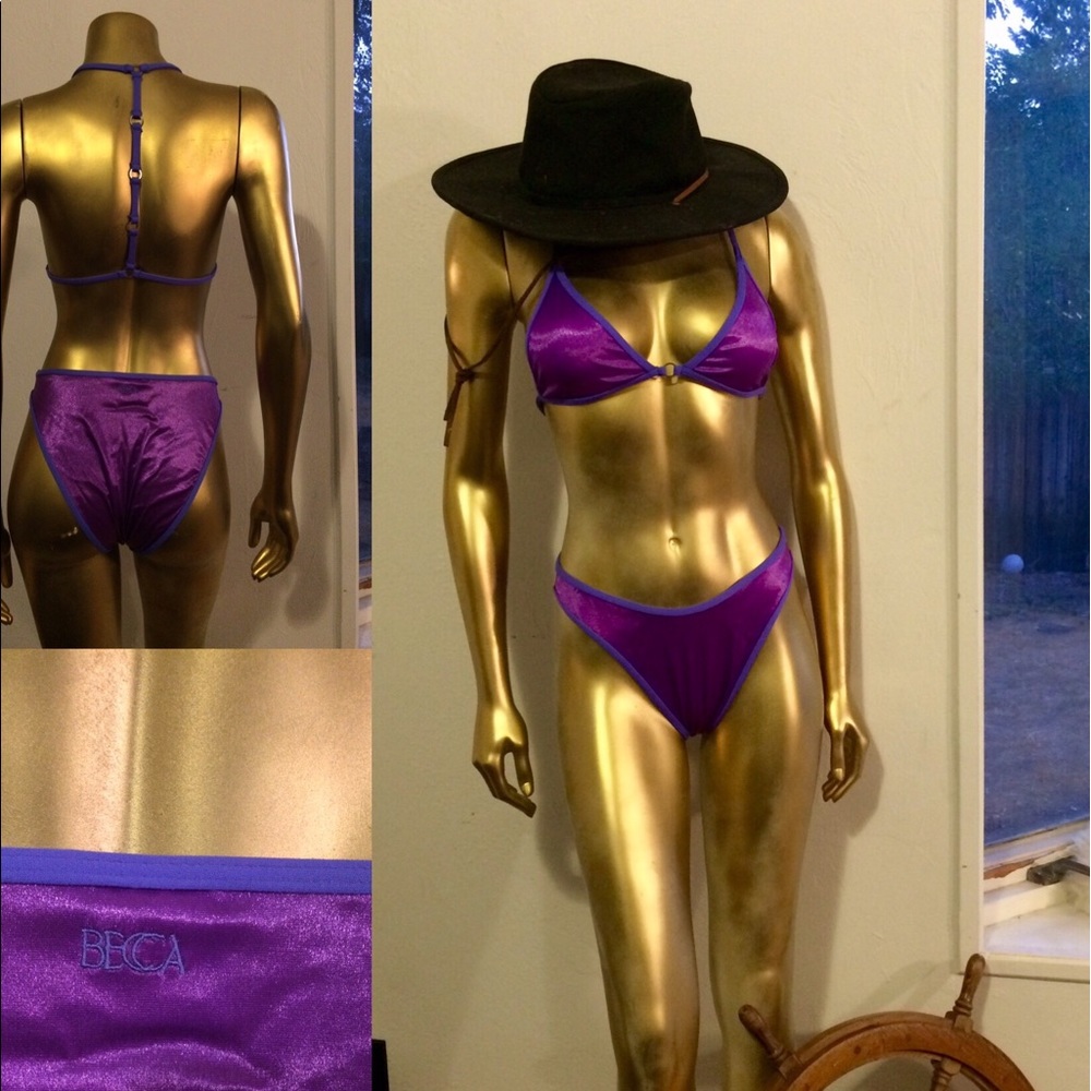 Incredible Becca swimwear high cut bikini sz m