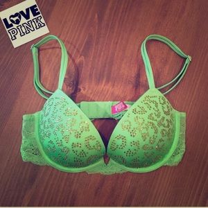 VS Pink Bling leaped print bra