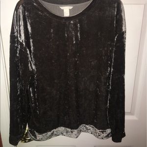 Velvet crew sweatshirt