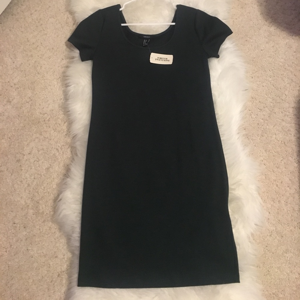 Olive green mid thigh length dress