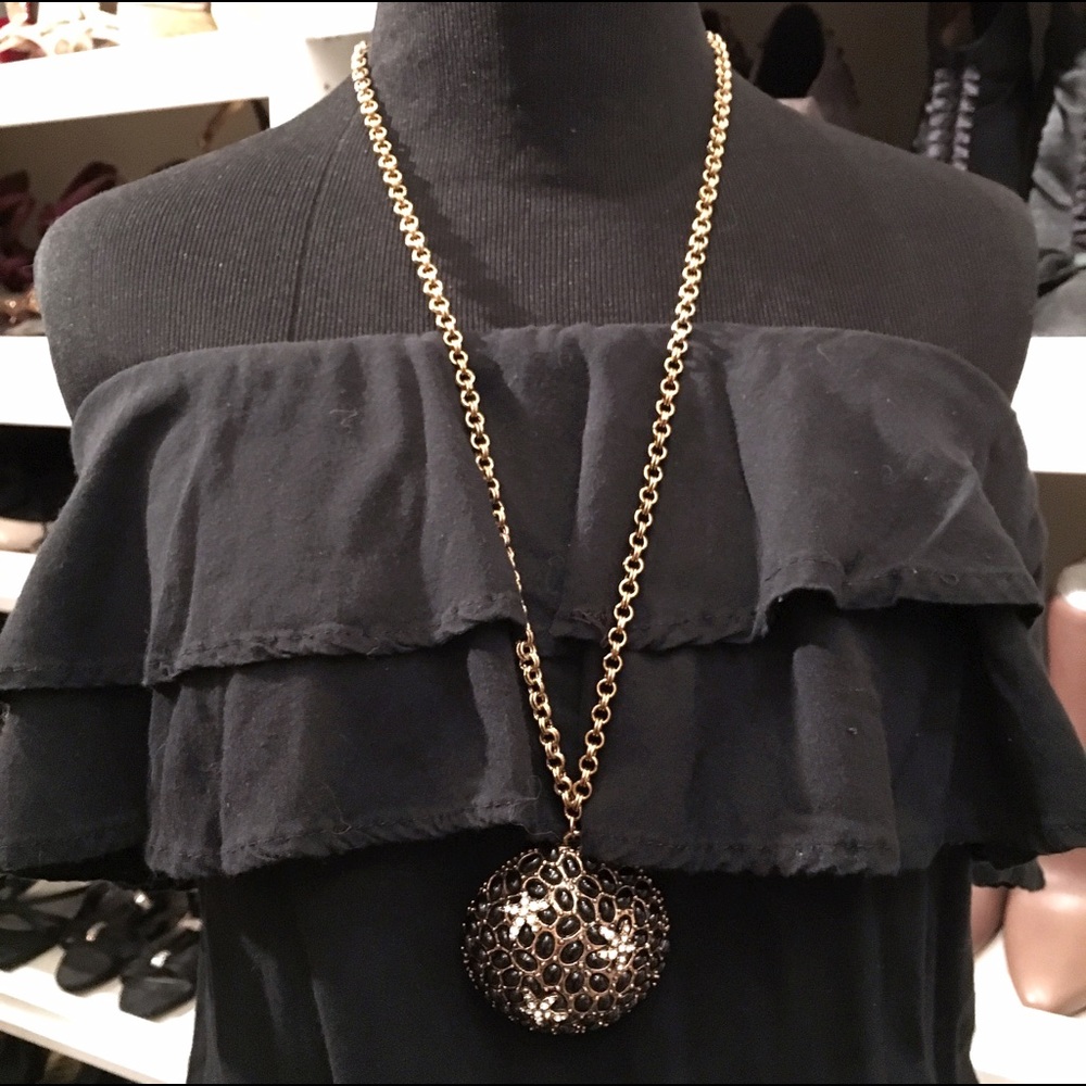 Amrita Singh Long Gold Chain Necklace NWT