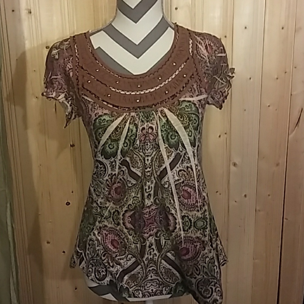 🌟One world top, petite medium