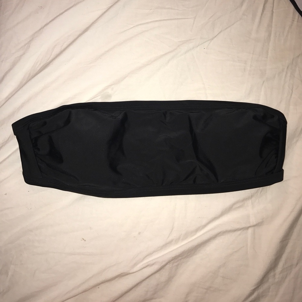 Black bikini bandeau top