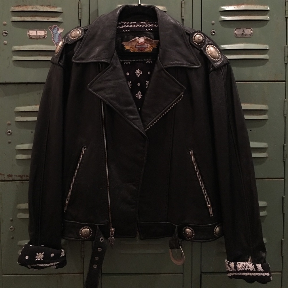 Harley Davidson Vintage Leather Concho Jacket