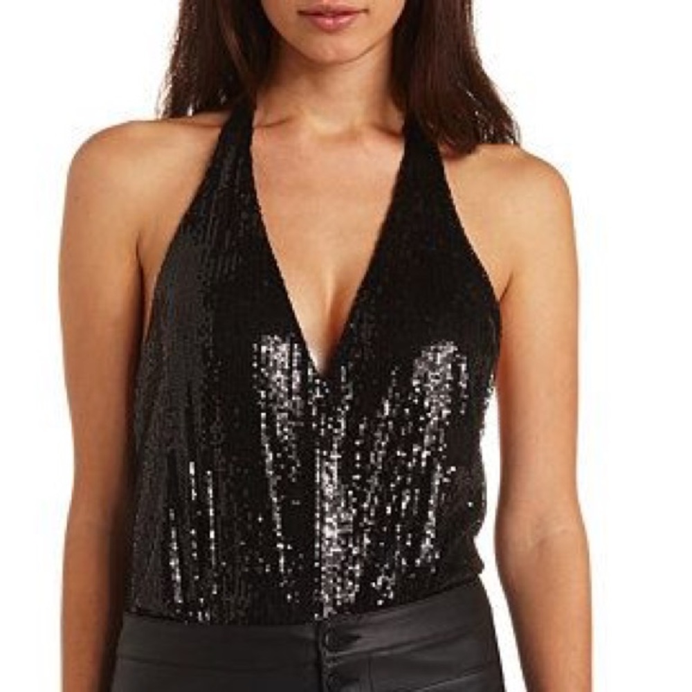 Charlotte Russe Sequin Bodysuit