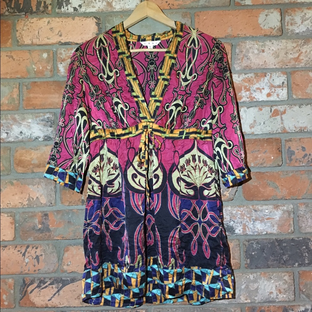 CAbi Small Chelsea Erte Boho Blouse Tunic Top #223