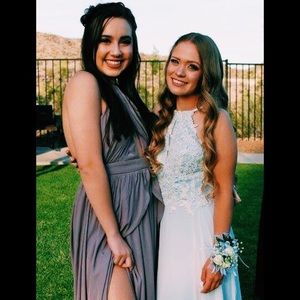 Light blue prom dress