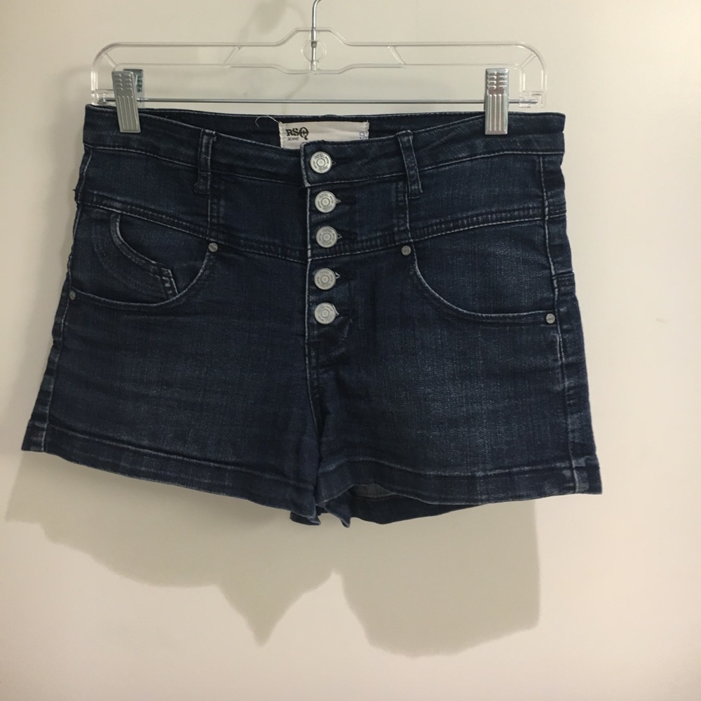 High waisted denim shorts