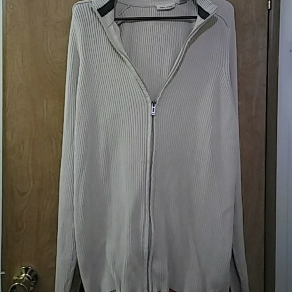 DNKY Zip Up Tan Sweater