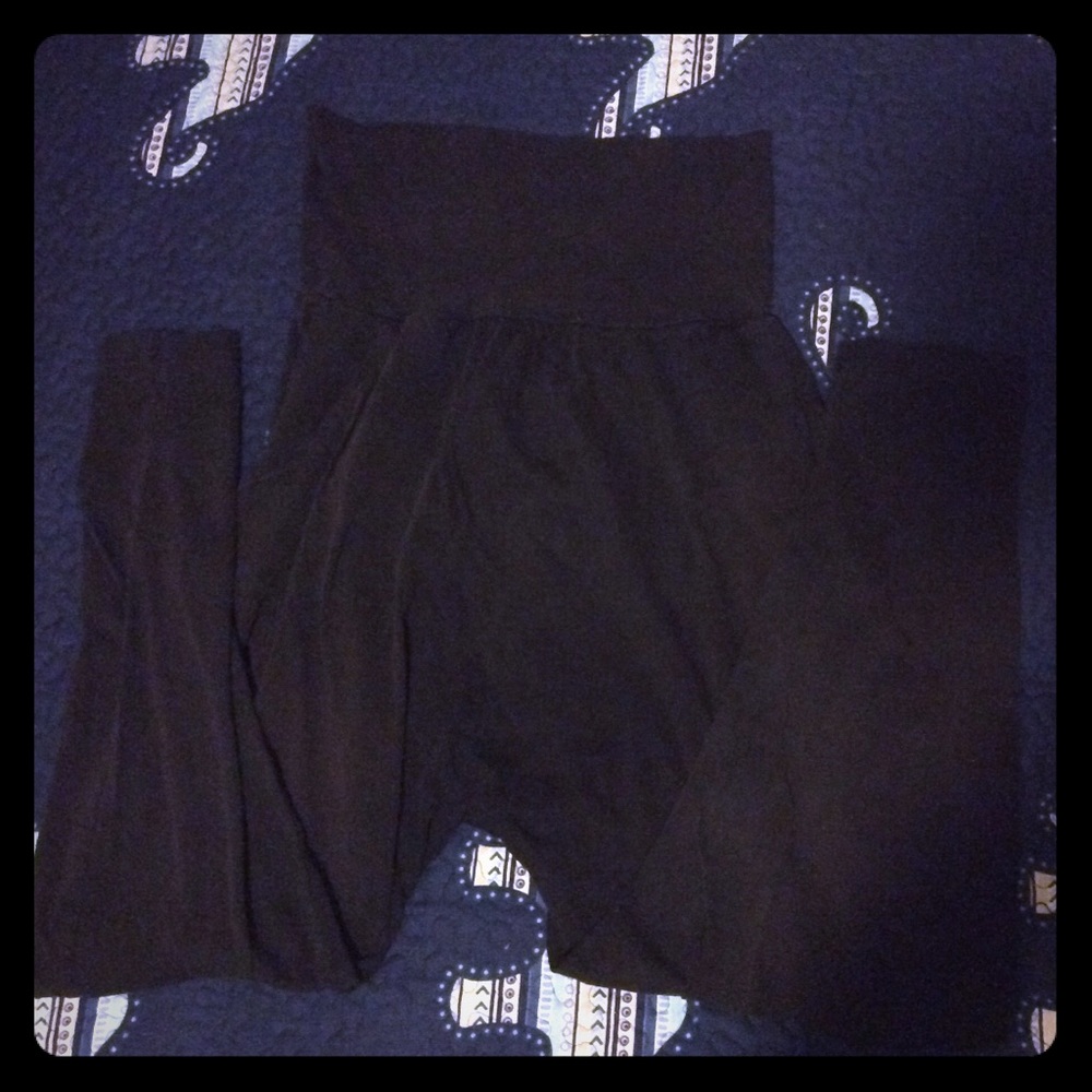 Black Drop Crotch Pants