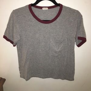 Brandy Melville grey tee with pocket