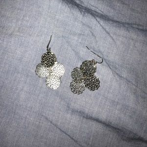 Silver statement earrings