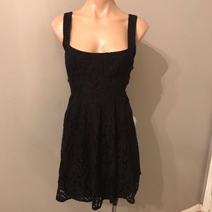 ❤️ FREE PEOPLE black lace cutout dress