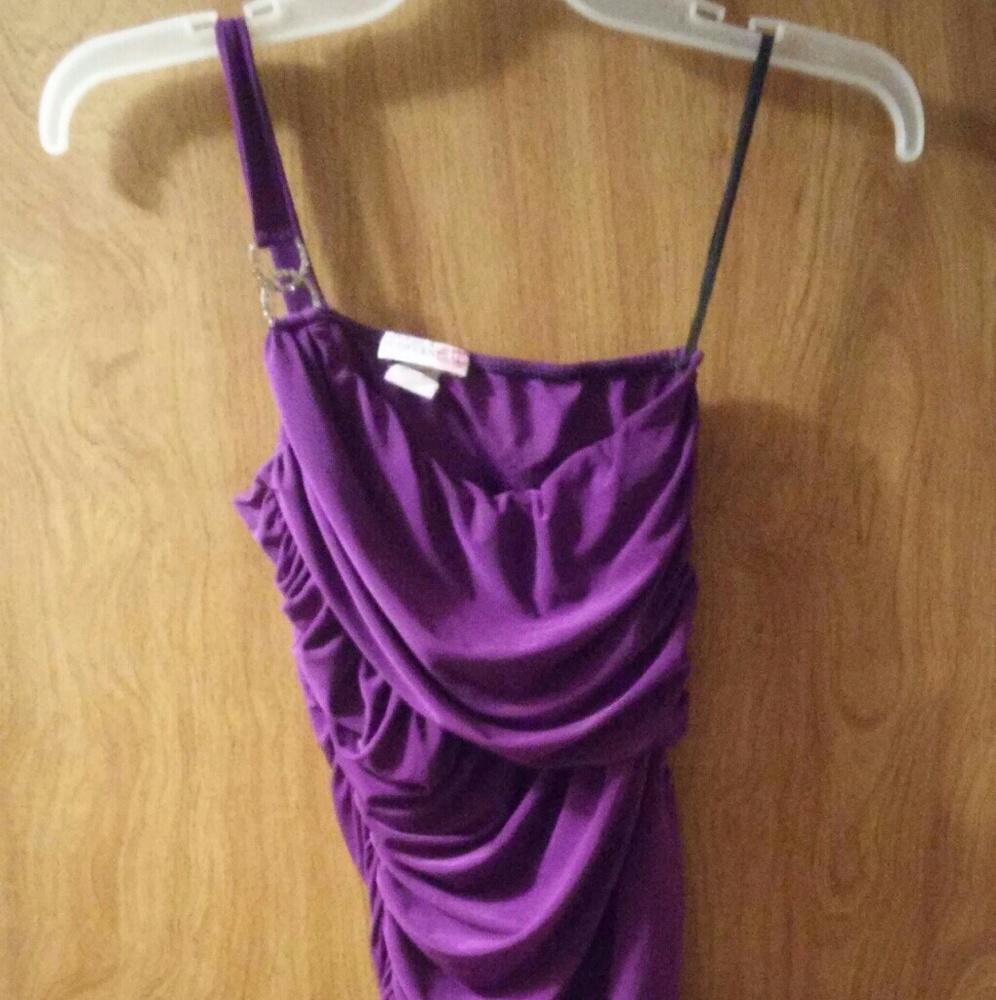 Body Central One Shoulder Purple Mini Dress/Top