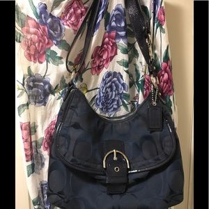 Coach Soho Convertible Hobo Crossbody F19581 Navy