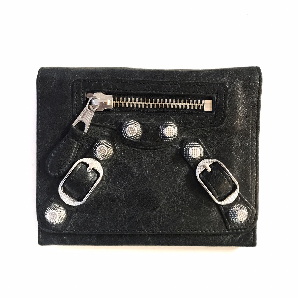 Authentic Balenciaga Giant Silver Card Case