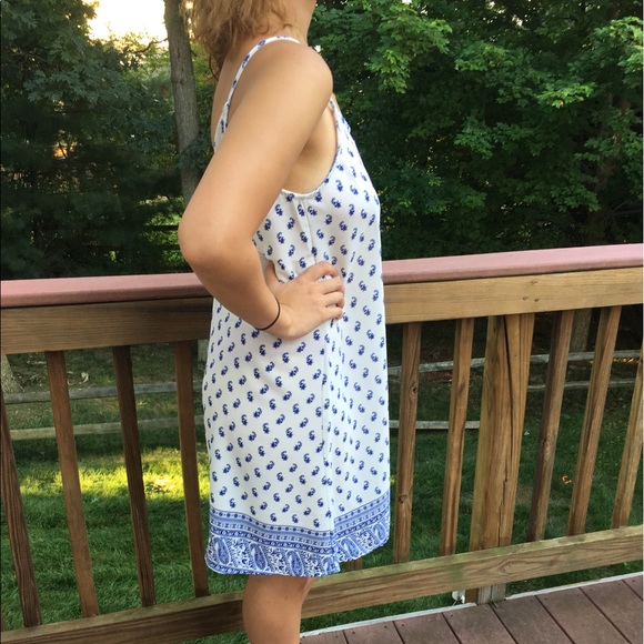 The Royal Blue Print Dress - Picture 3 of 4