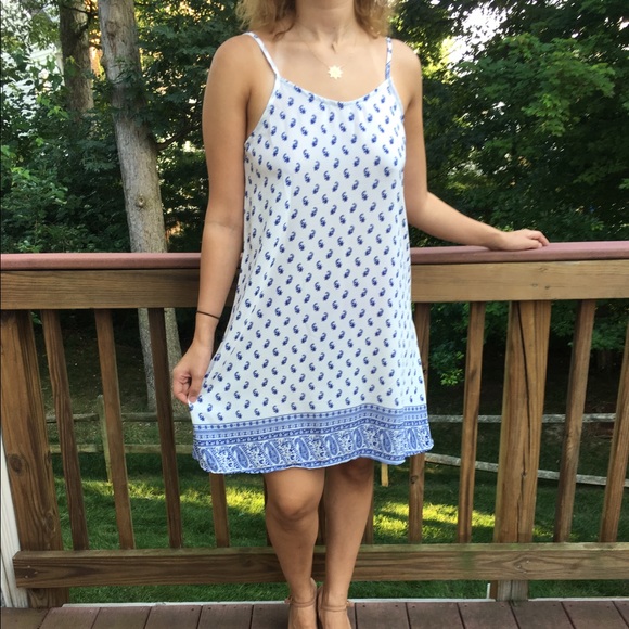 The Royal Blue Print Dress - Picture 4 of 4