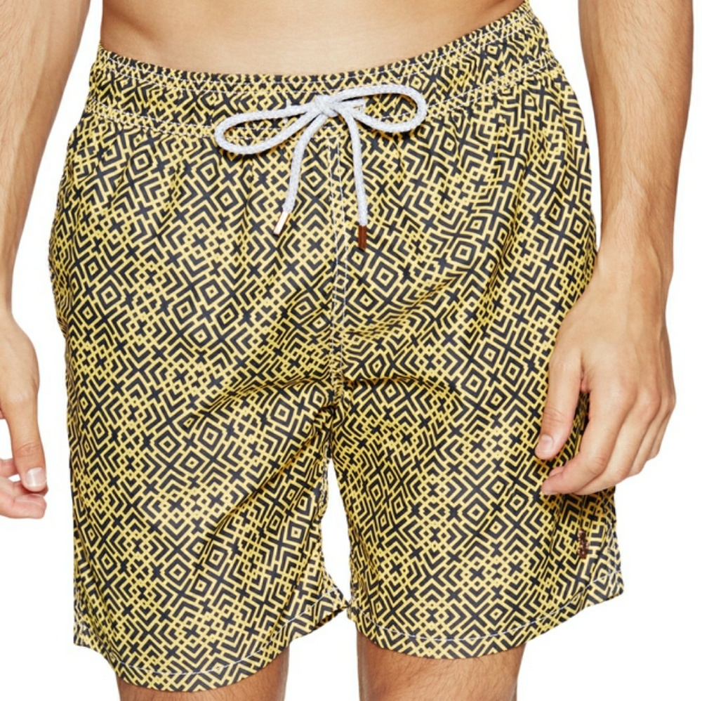 《NWT》Retromarine NY - B&Y Print Swim Trunks (sm)