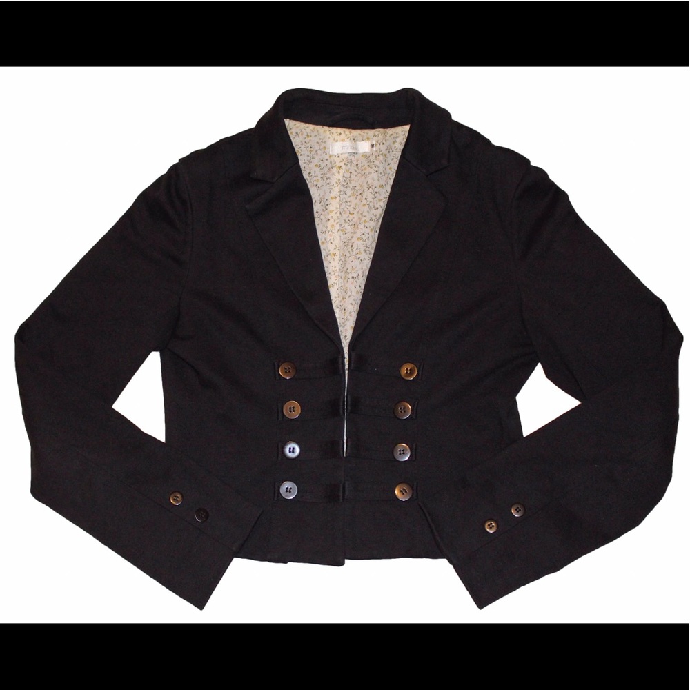 Millau Black Cotton Blazer