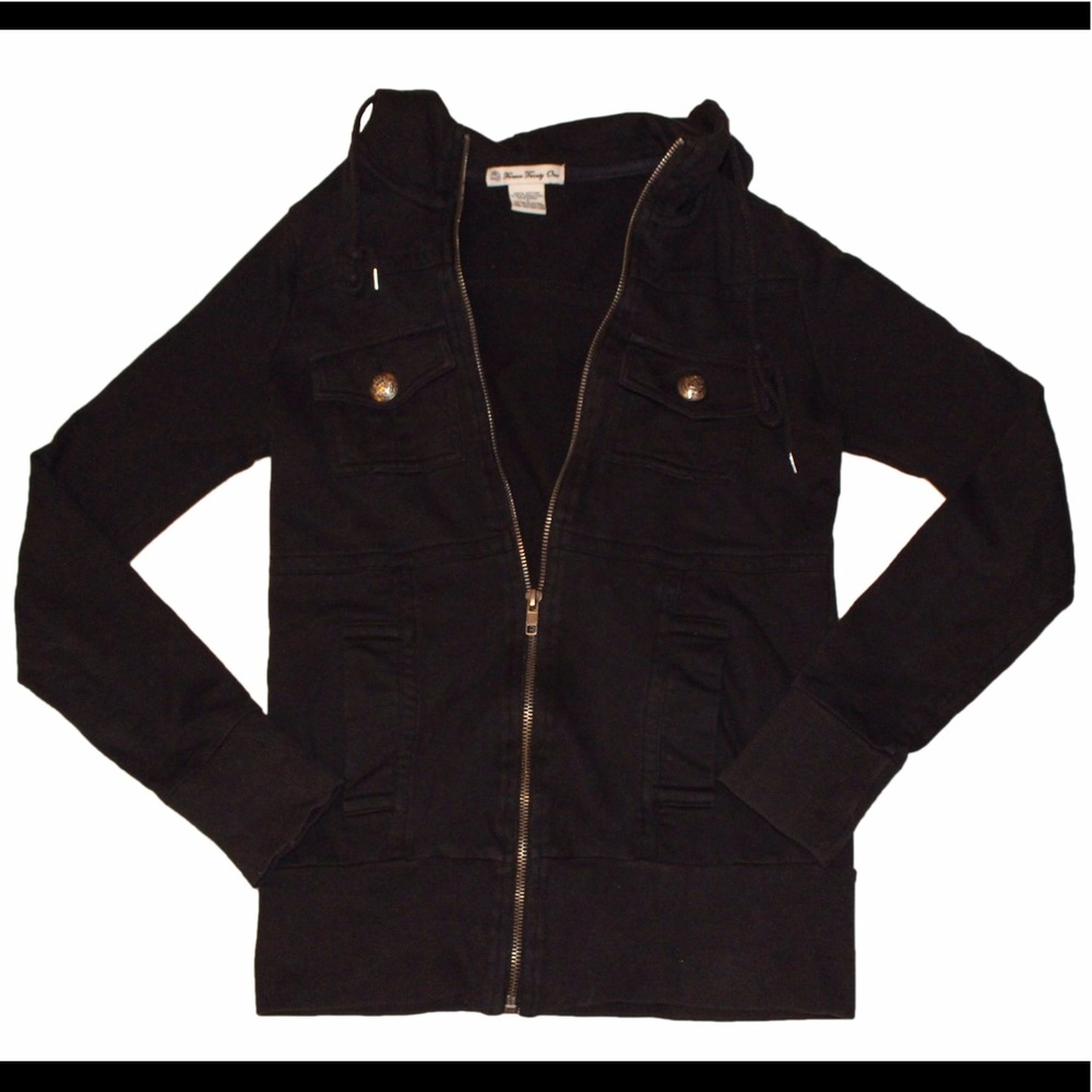Black Hooded Forever 21 Jacket