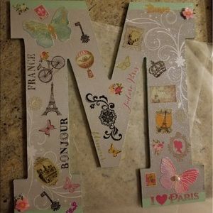 Custom made wood lettering decor