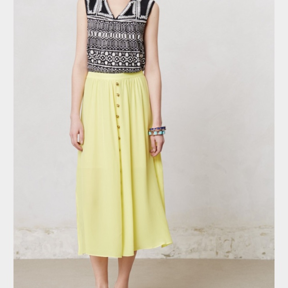 Tracy Reese Neon Yellow Midi