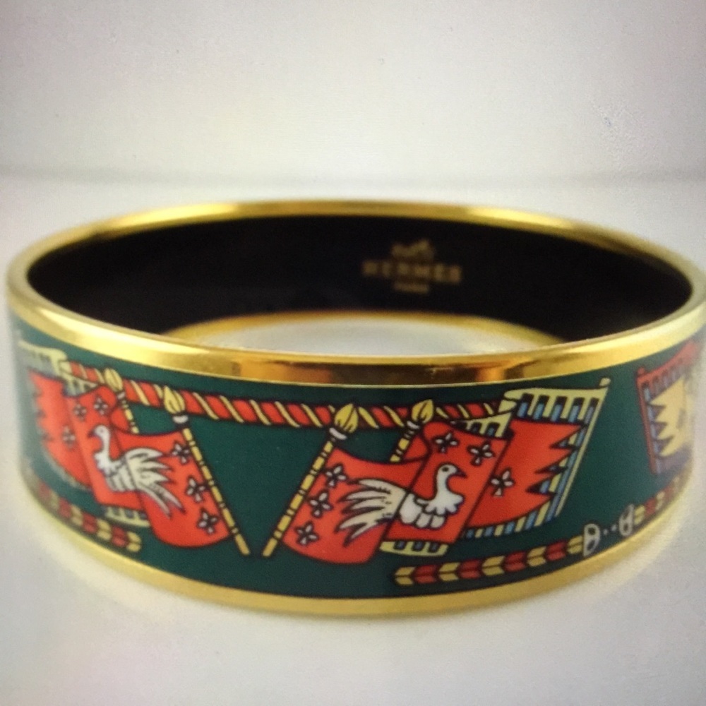 Hermes Wide Enamel Bracelet