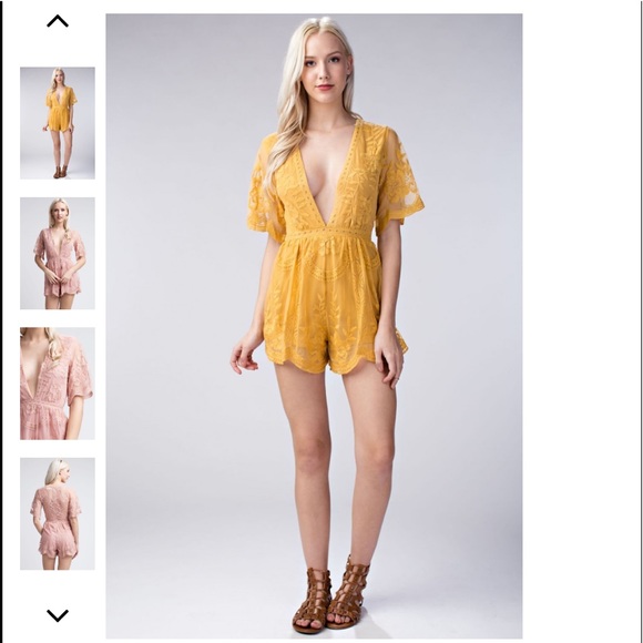 Honey Punch Pants - NWT Honey Punch Bohemian Rhaposdy Lace Romper