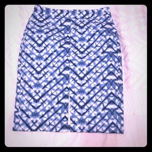 Banana Republic Cotton ikat pencil skirt