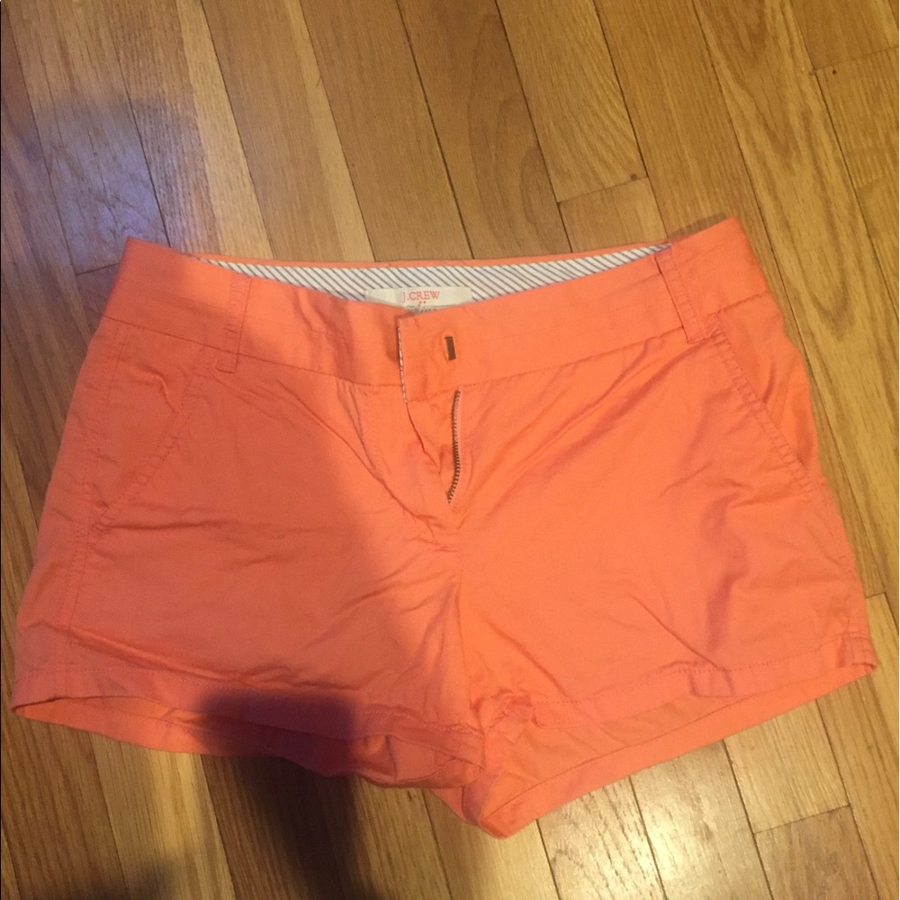 J Crew factory coral chino shorts sz 0