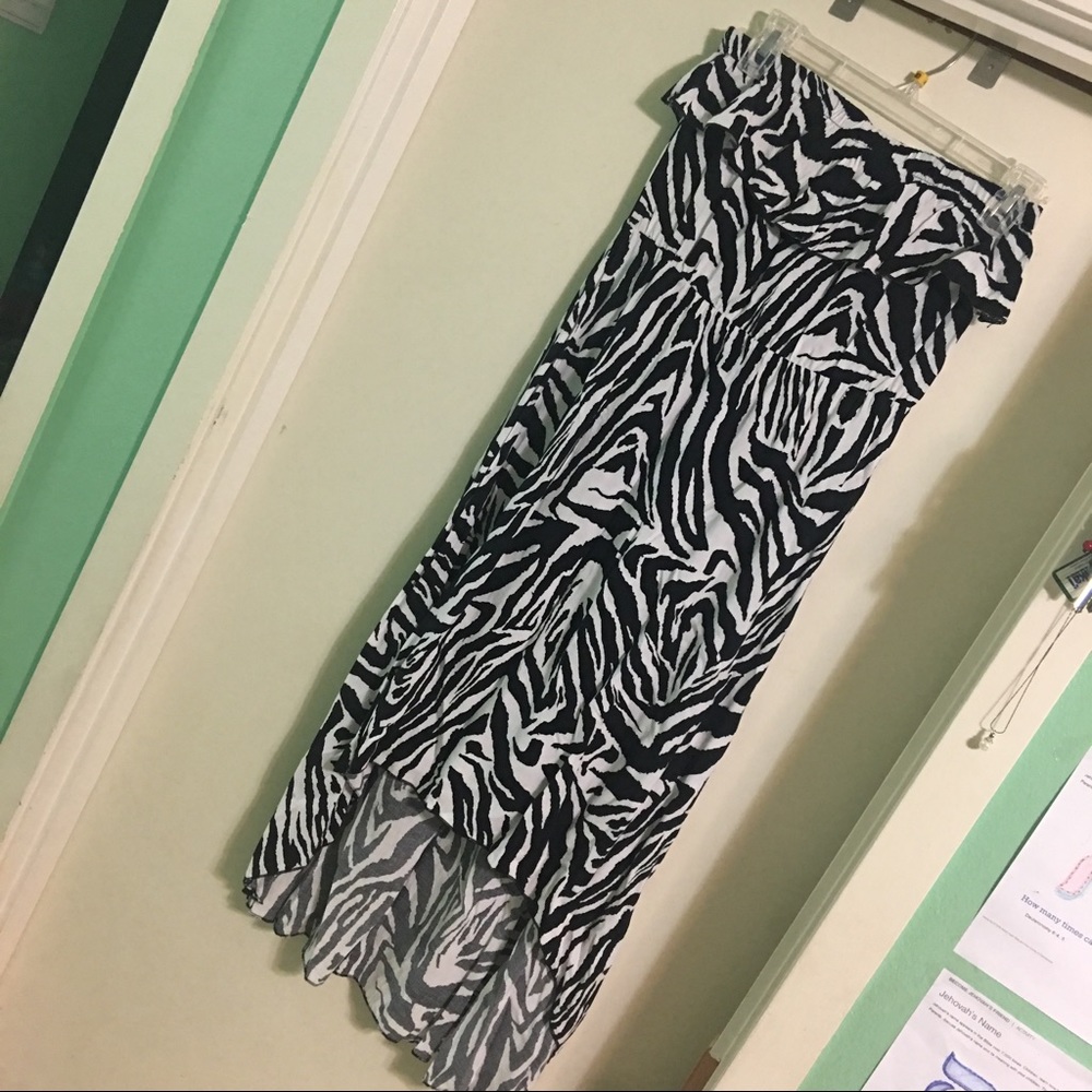 Strapless Zebra print Dress