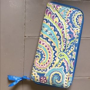 VERA BRADLEY Capri Blue Travel Wallet