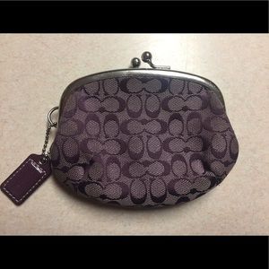 Purple Coach Coin Purse