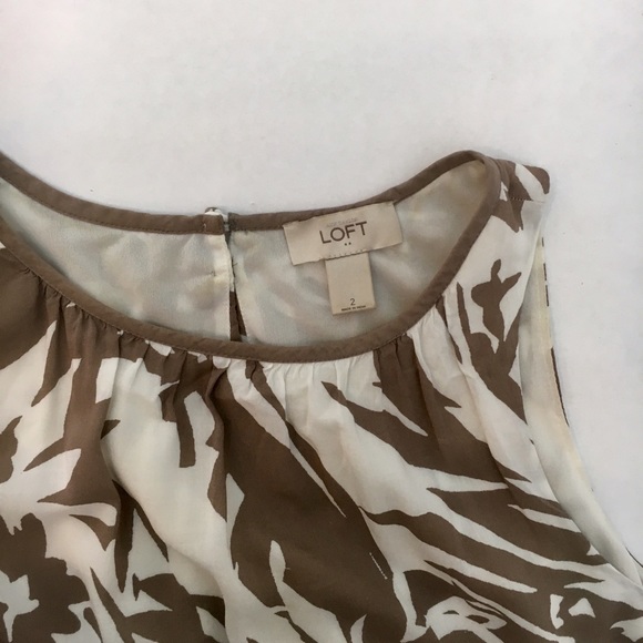 Ann Taylor maxi tank dress beige white size 2 - Picture 6 of 7