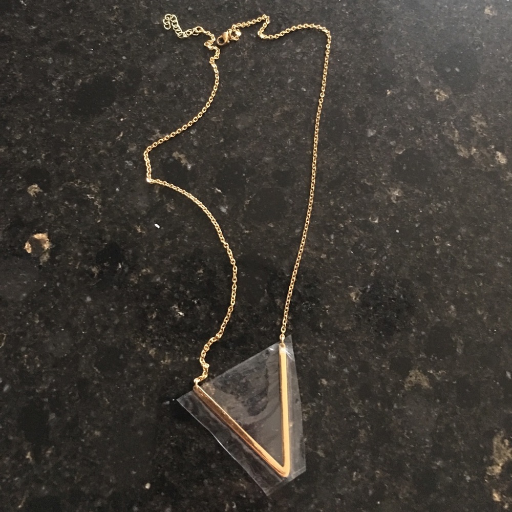 Large "V" initial necklace