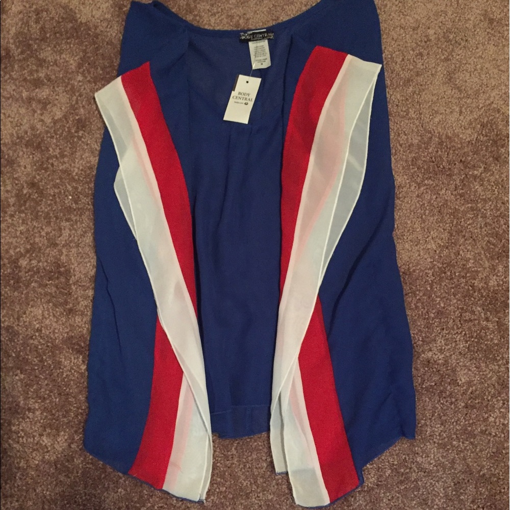 Red white and blue top