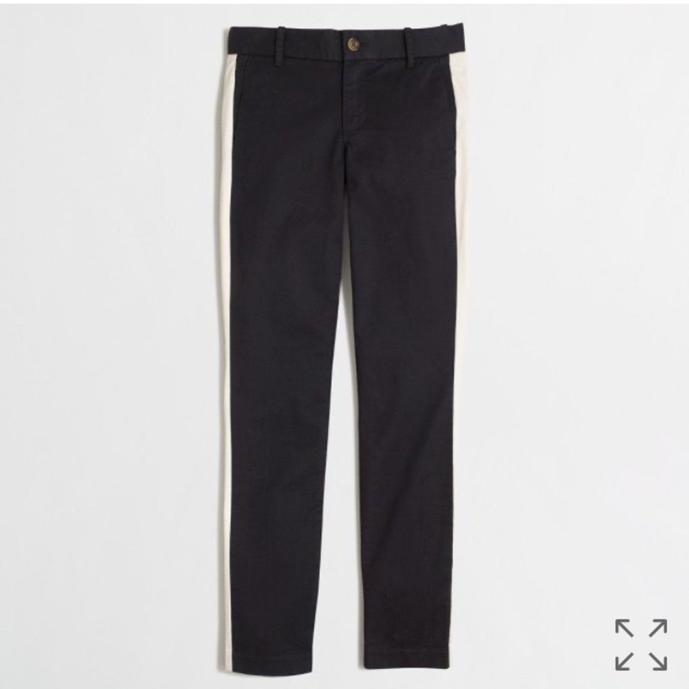 J Crew Factory Frankie chino in navy tuxedo stripe