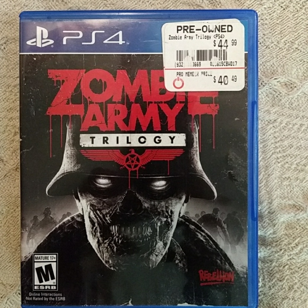 SOLD- On other site-PS4 Game- EUC-Zombie Army