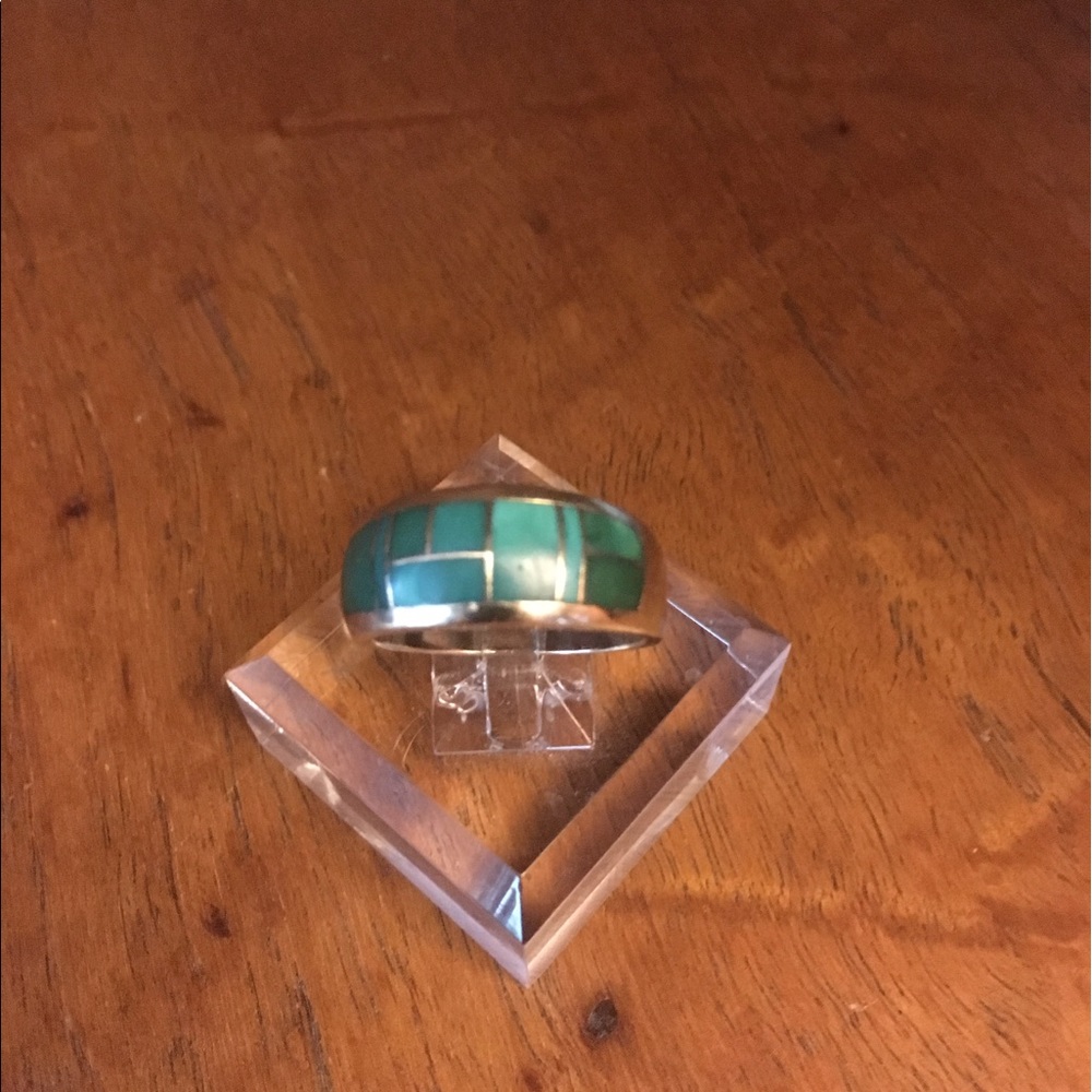 Native American (Zuni) turquoise 14K ring,