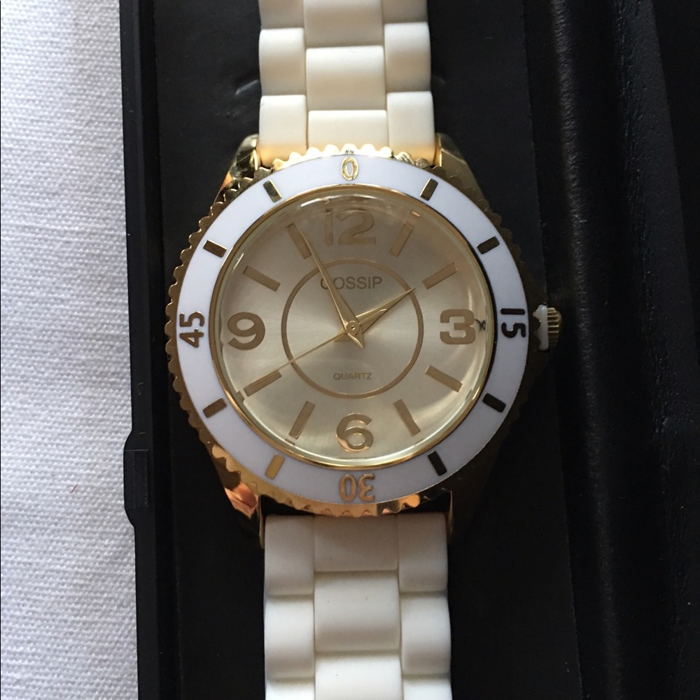 NWT Gossip white silicone watch