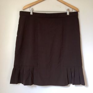 Like New Chocolate Brown Pencil Skirt with Pleats