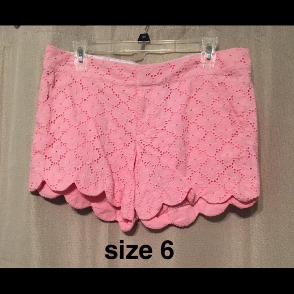 Lilly Pulitzer Pink Buttercup Eyelet Shorts