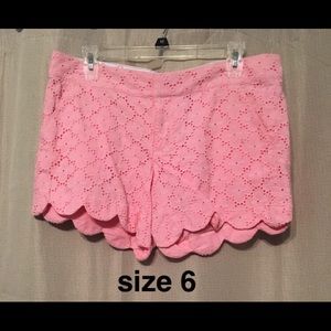 Lilly Pulitzer Pink Buttercup Eyelet Shorts
