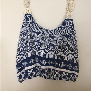 Tribal print cropped tank