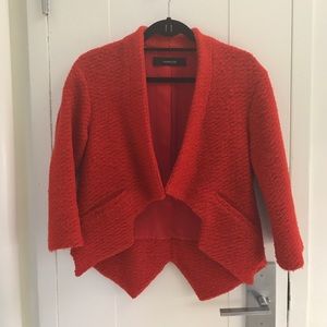Thakoon red wool jacket size 6