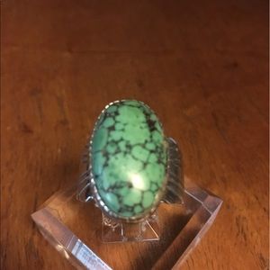 Vintage Native American turquoise hand made ring,