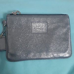 Silver coach wristlet